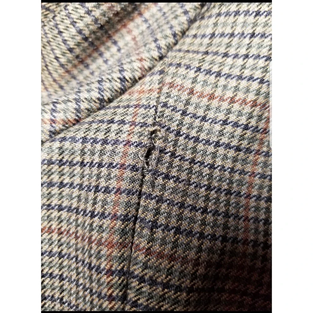 Lauren Ralph Lauren 48R Houndstooth Blazer Tweed Sport Coat Wool Old Money Retro